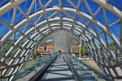 The new bridge in Tbilisi city, Georgia